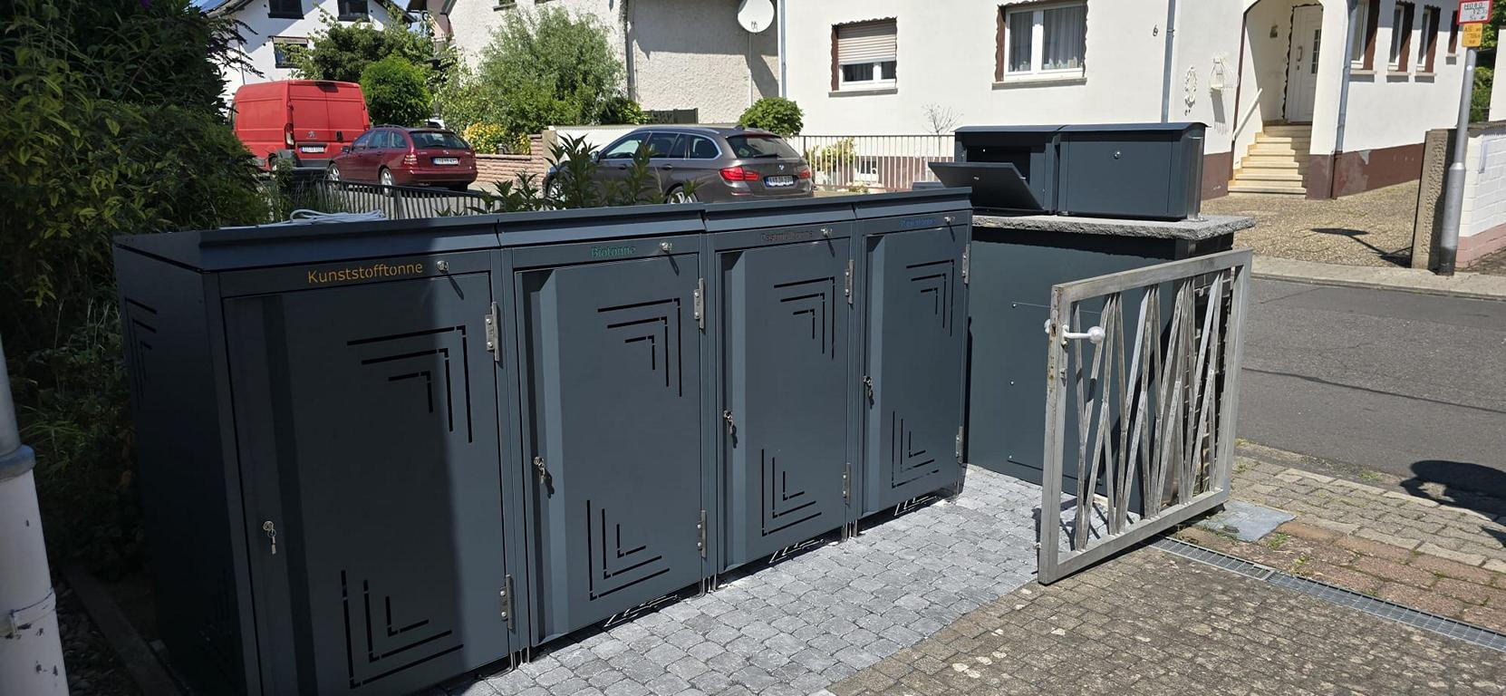 Briefkästen und Mülltonnenboxen